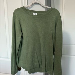 JCrew Teddie sweater, XL. Soft moss color.